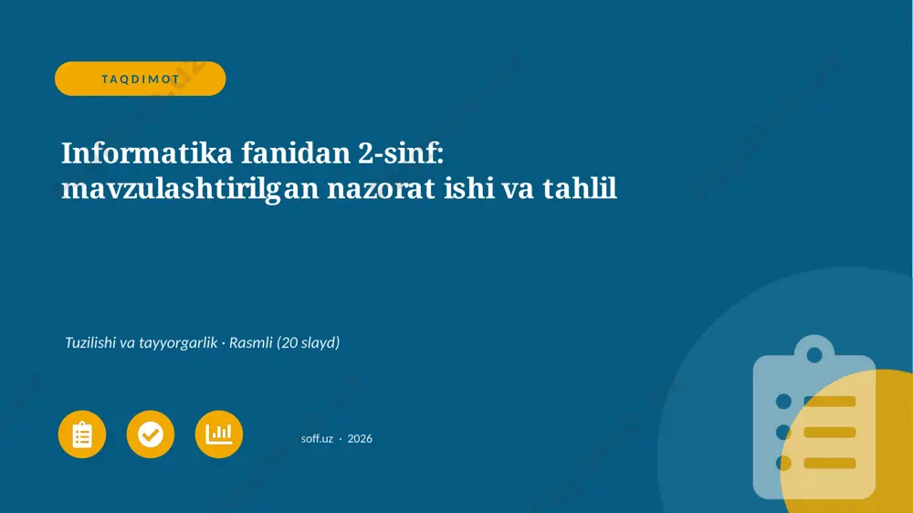 00670_informatika_fanidan_2_sinf_mavzulashtiri — PPTX