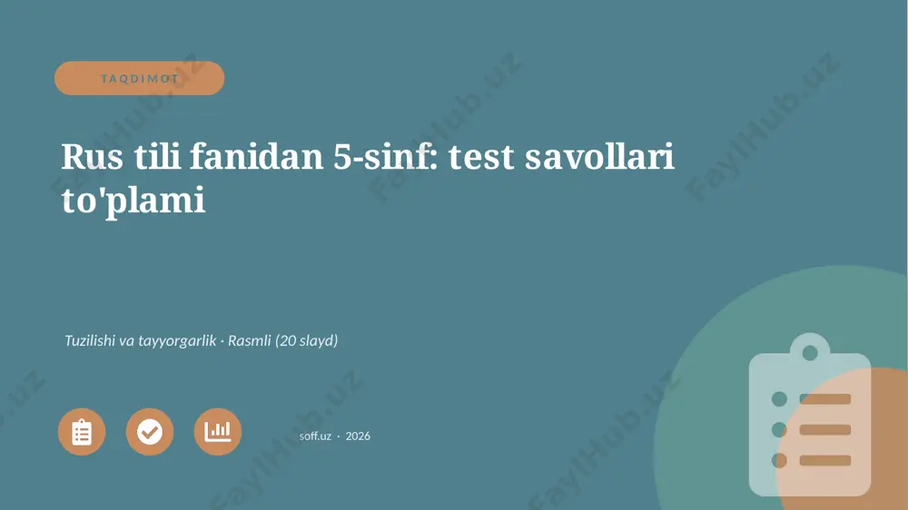 01268_rus_tili_fanidan_5_sinf_test_savollari_t — PPTX