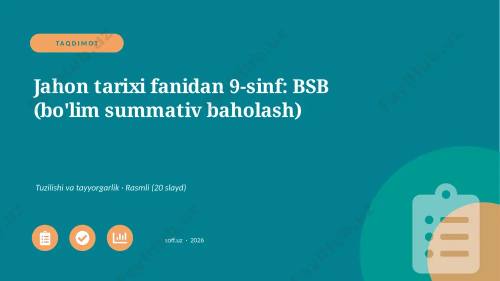 01711_jahon_tarixi_fanidan_9_sinf_bsb_bolim_su — PPTX