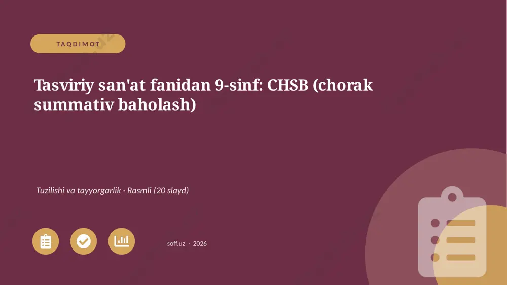 02012_tasviriy_sanat_fanidan_9_sinf_chsb_chora — PPTX