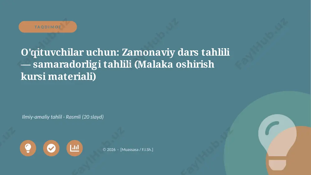 00348_oqituvchilar_uchun_zamonaviy_dars_tahlil — PPTX