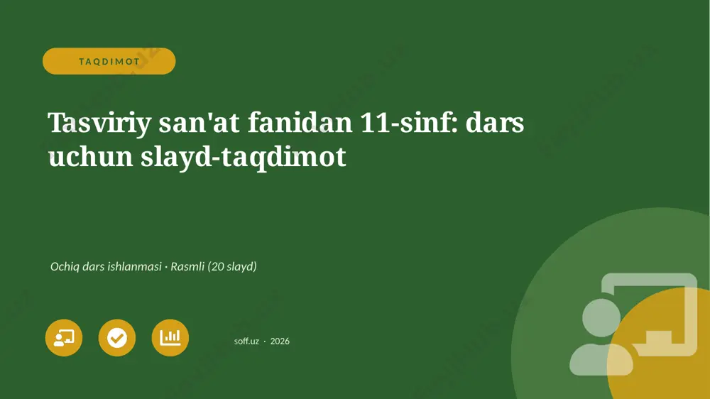 02276_tasviriy_sanat_fanidan_11_sinf_dars_uchu — PPTX