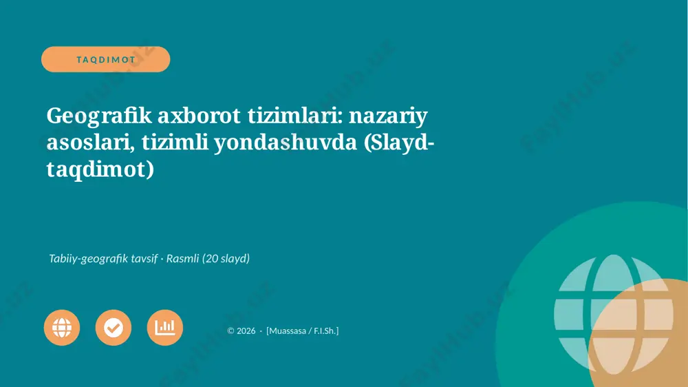 05431_geografik_axborot_tizimlari_nazariy_asos — PPTX