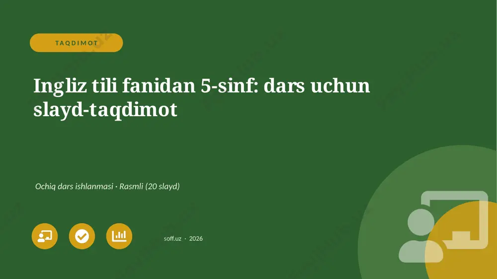 02146_ingliz_tili_fanidan_5_sinf_dars_uchun — PPTX