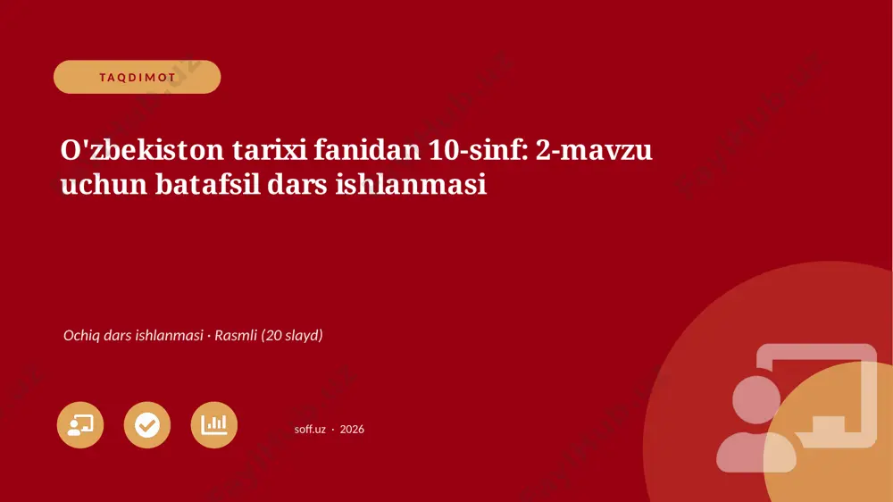 04475_ozbekiston_tarixi_fanidan_10_sinf_2_mavz — PPTX