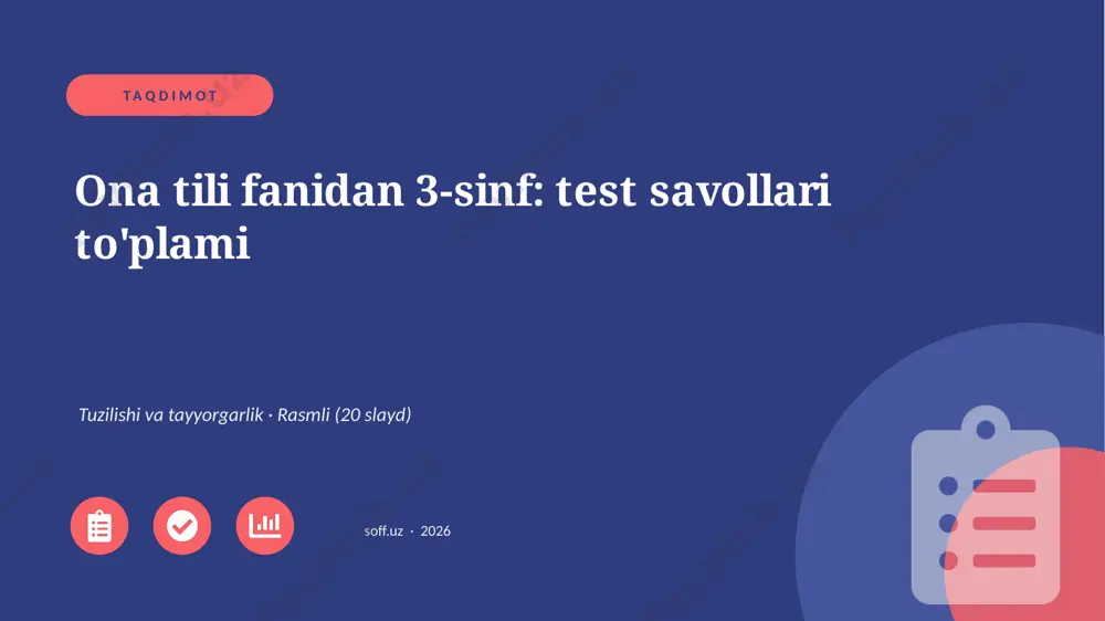 01233_ona_tili_fanidan_3_sinf_test_savollari_t — PPTX