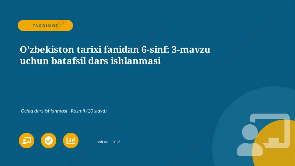 04680_ozbekiston_tarixi_fanidan_6_sinf_3_mavzu — PPTX