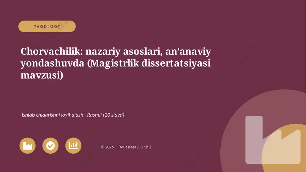 01582_chorvachilik_nazariy_asoslari_ananaviy — PPTX