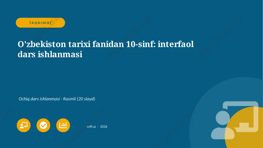 03430_ozbekiston_tarixi_fanidan_10_sinf_interf — PPTX