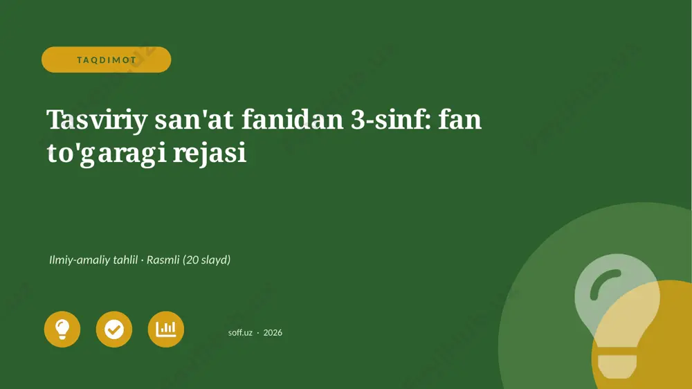 02686_tasviriy_sanat_fanidan_3_sinf_fan_togara — PPTX