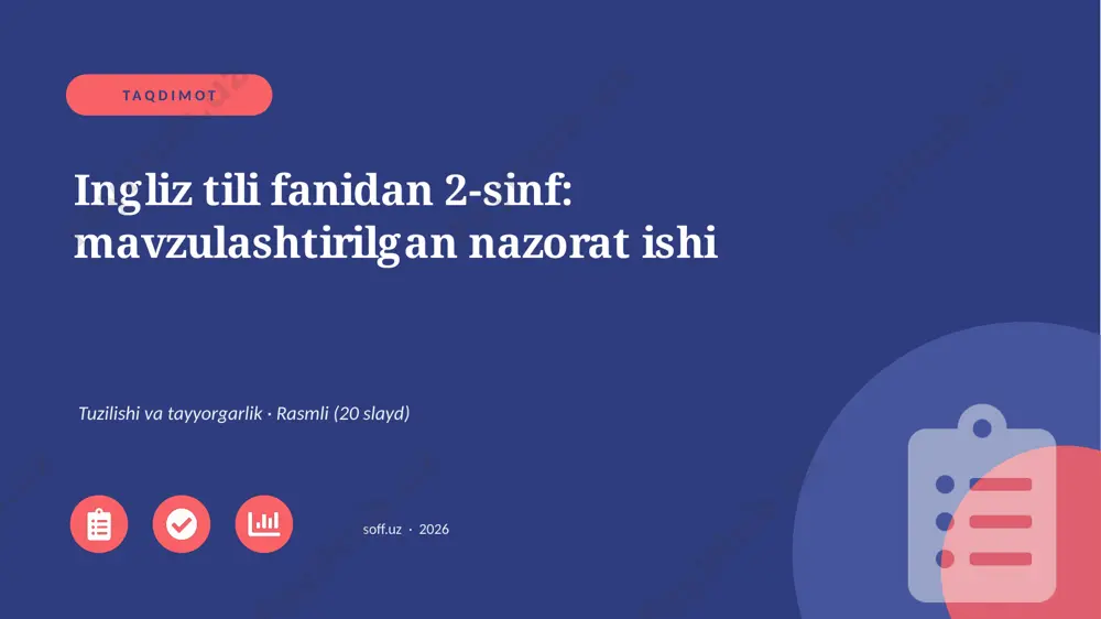 01463_ingliz_tili_fanidan_2_sinf_mavzulashtiri — PPTX