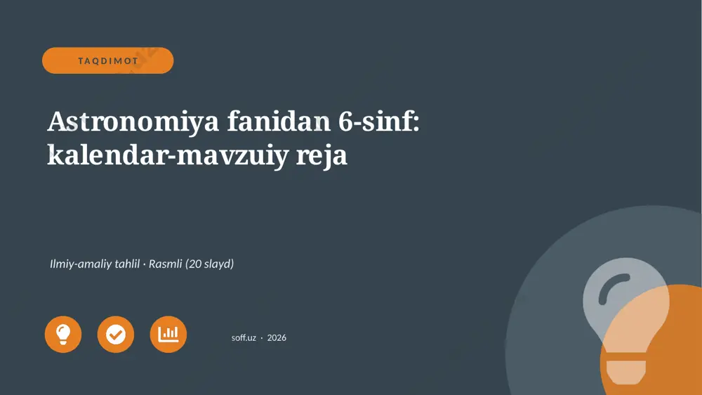 04169_astronomiya_fanidan_6_sinf_kalendar_mavz — PPTX