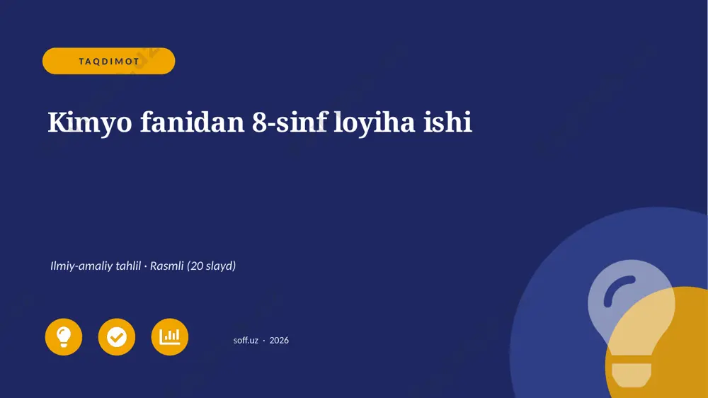 00334_kimyo_fanidan_8_sinf_loyiha_ishi — PPTX