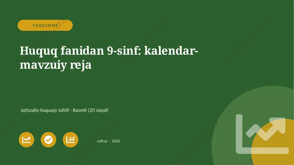 04186_huquq_fanidan_9_sinf_kalendar_mavzuiy_re — PPTX