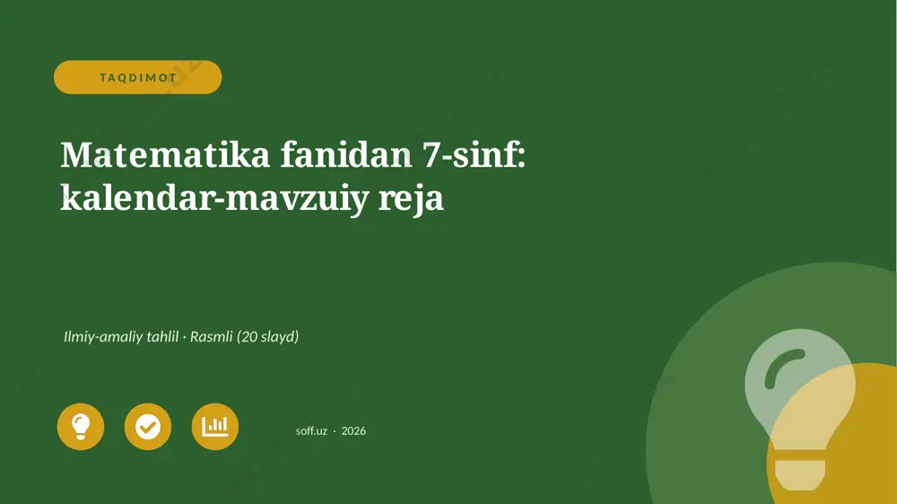 03986_matematika_fanidan_7_sinf_kalendar_mavzu — PPTX
