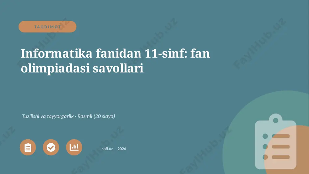 02848_informatika_fanidan_11_sinf_fan_olimpiad — PPTX