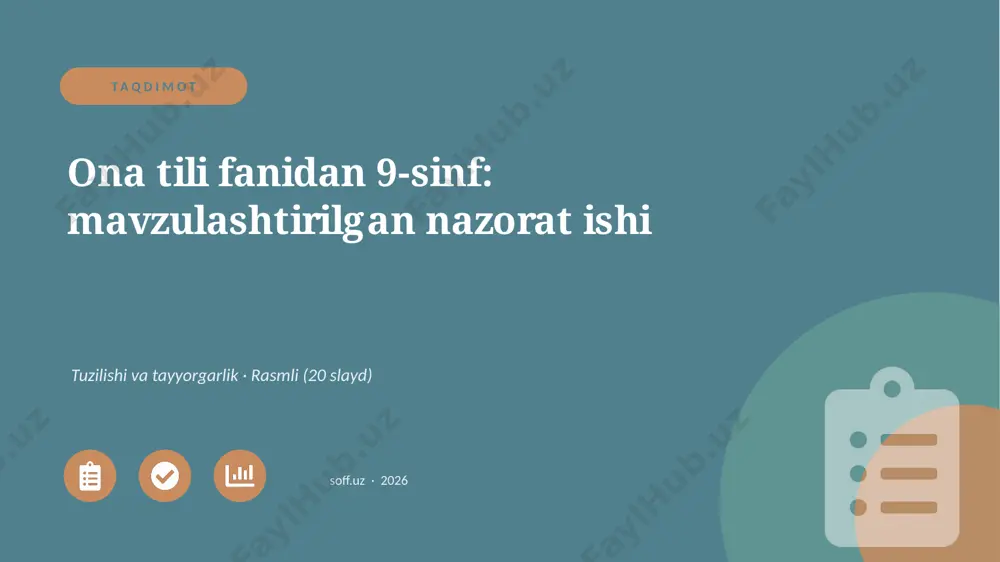 01448_ona_tili_fanidan_9_sinf_mavzulashtirilga — PPTX