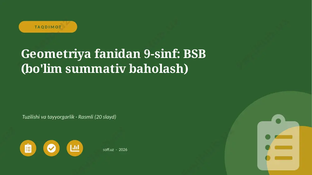 01646_geometriya_fanidan_9_sinf_bsb_bolim_summ — PPTX
