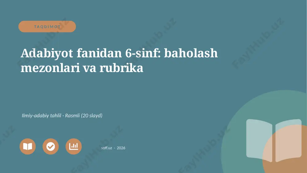 03808_adabiyot_fanidan_6_sinf_baholash_mezonla — PPTX