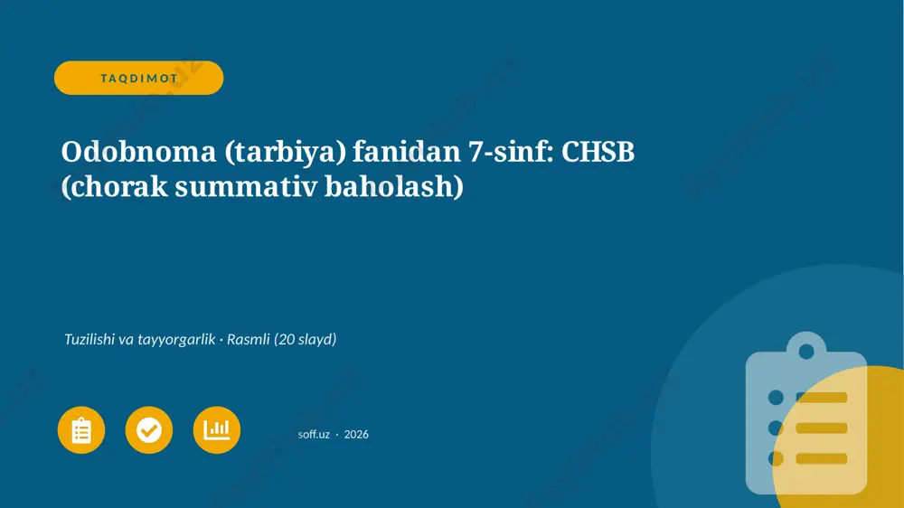01970_odobnoma_tarbiya_fanidan_7_sinf_chsb_cho — PPTX