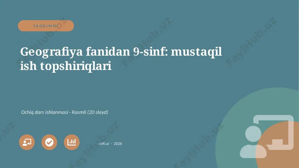 02398_geografiya_fanidan_9_sinf_mustaqil_ish — PPTX
