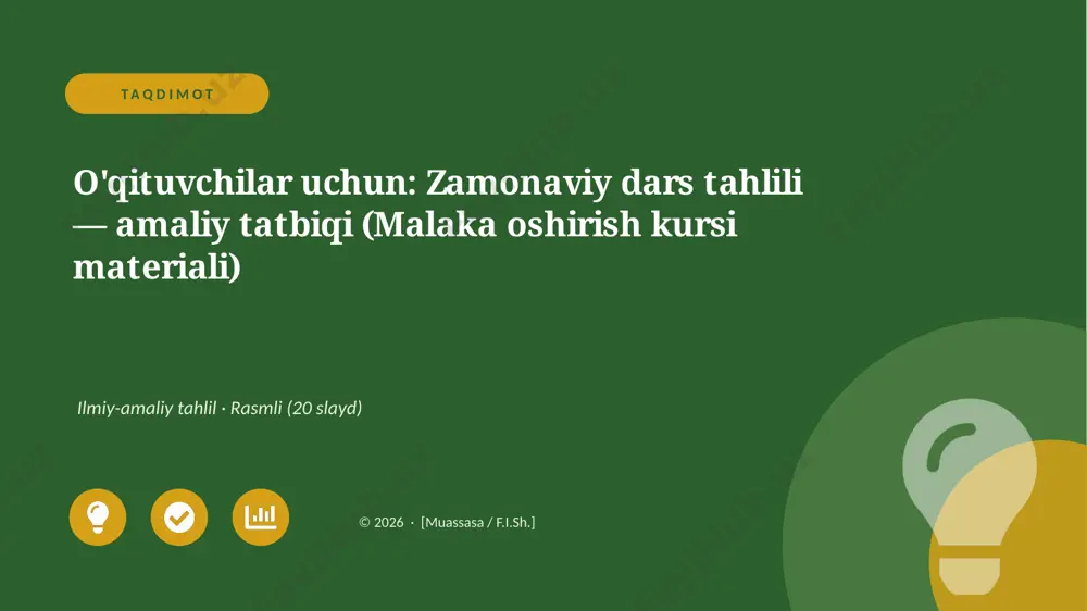00346_oqituvchilar_uchun_zamonaviy_dars_tahlil — PPTX