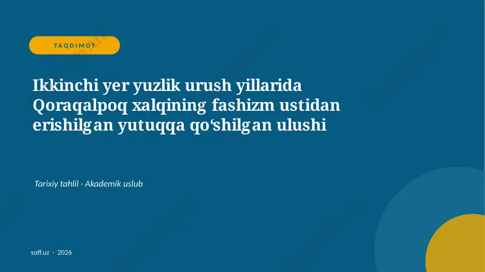 080_v1_ikkinchi_yer_yuzlik_urush_yillarida_qo — PPTX