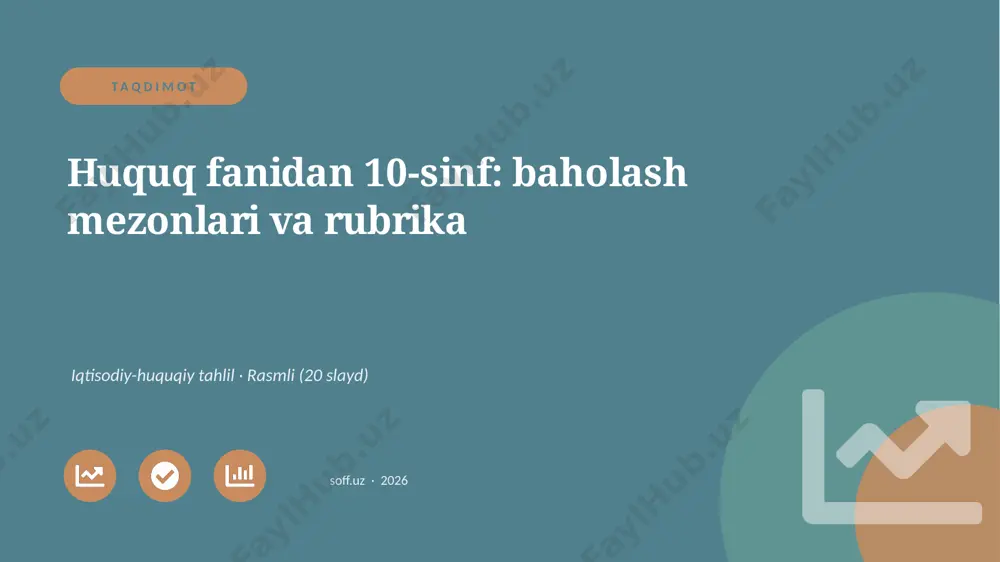 03978_huquq_fanidan_10_sinf_baholash_mezonlari — PPTX