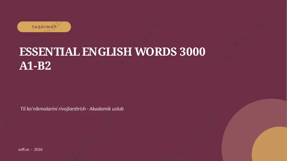 122_v1_essential_english_words_3000_a1_b2 — PPTX