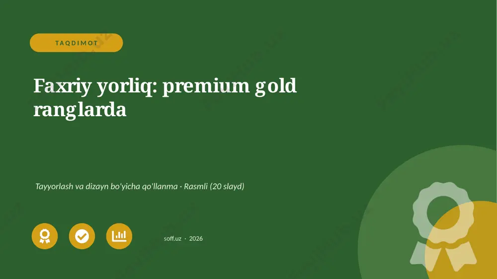 0006_v1_faxriy_yorliq_premium_gold_ranglar — PPTX