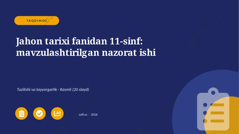 01504_jahon_tarixi_fanidan_11_sinf_mavzulashti — PPTX