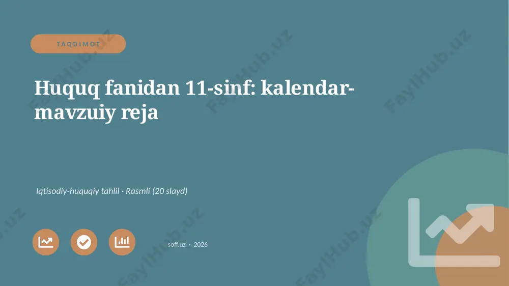 04188_huquq_fanidan_11_sinf_kalendar_mavzuiy_r — PPTX