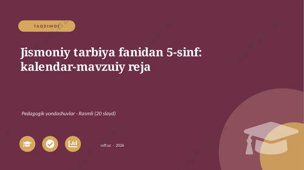 04162_jismoniy_tarbiya_fanidan_5_sinf_kalendar — PPTX