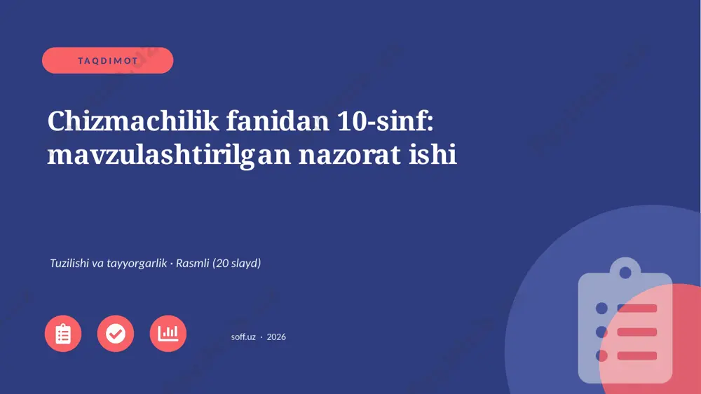 01573_chizmachilik_fanidan_10_sinf_mavzulashti — PPTX