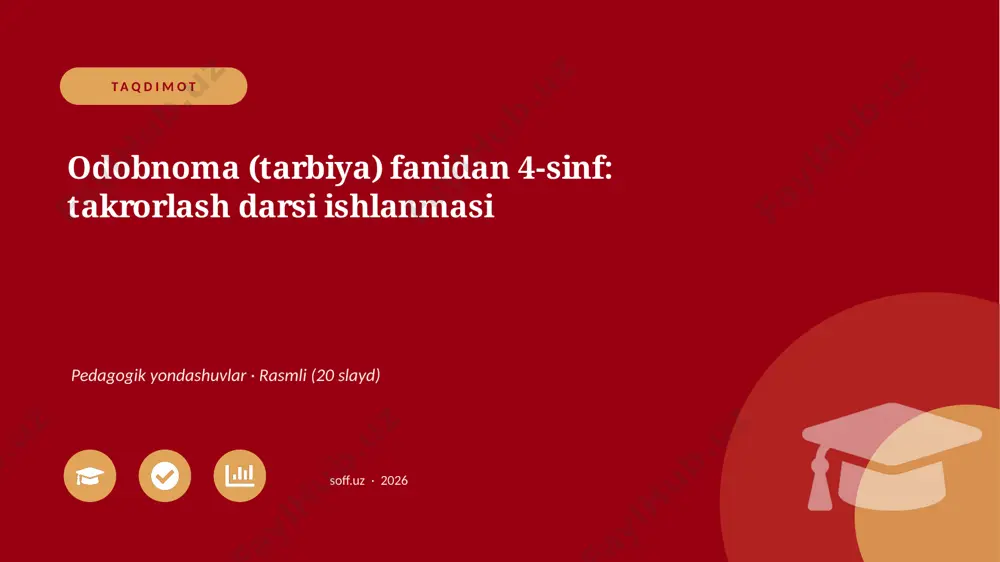 03065_odobnoma_tarbiya_fanidan_4_sinf_takrorla — PPTX