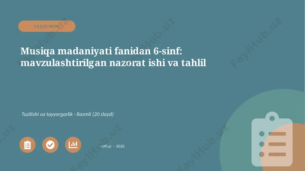 00718_musiqa_madaniyati_fanidan_6_sinf_mavzula — PPTX