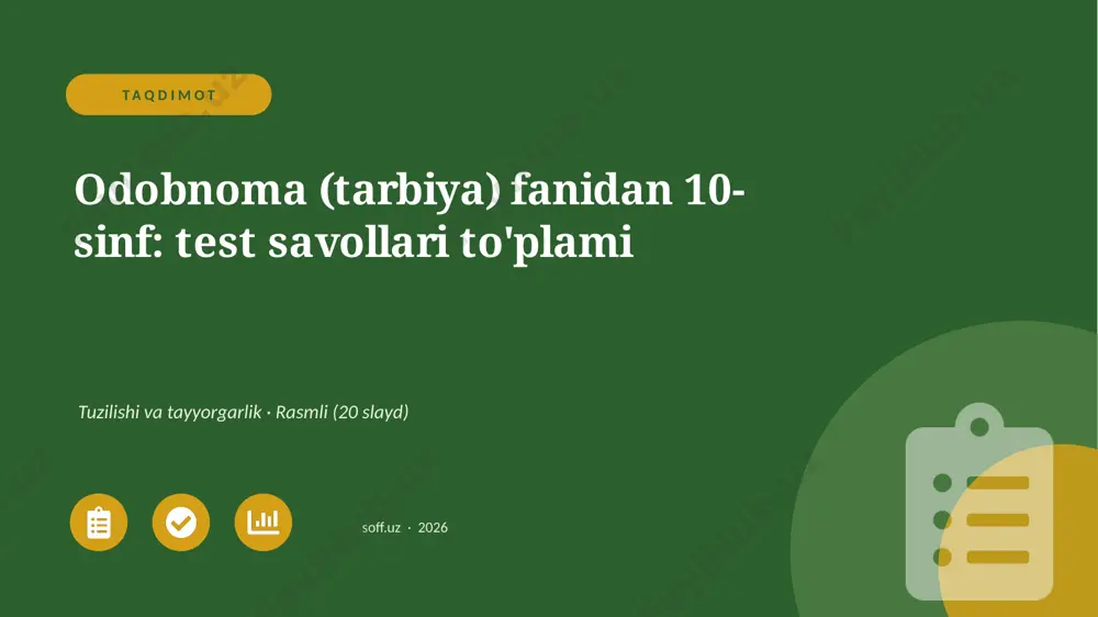 01346_odobnoma_tarbiya_fanidan_10_sinf_test_sa — PPTX