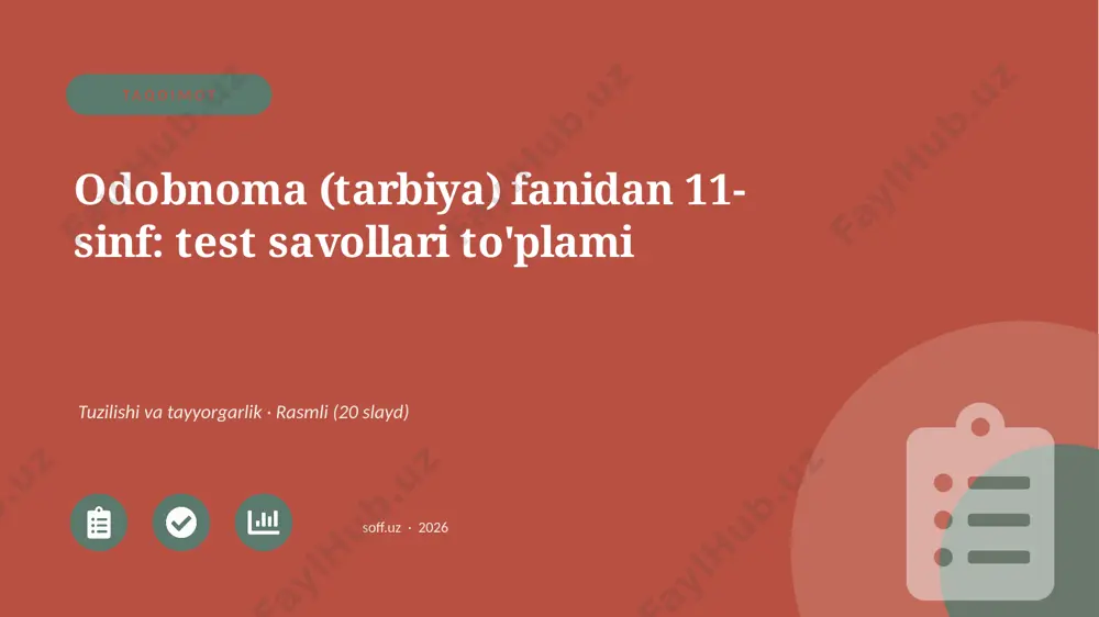 01347_odobnoma_tarbiya_fanidan_11_sinf_test_sa — PPTX