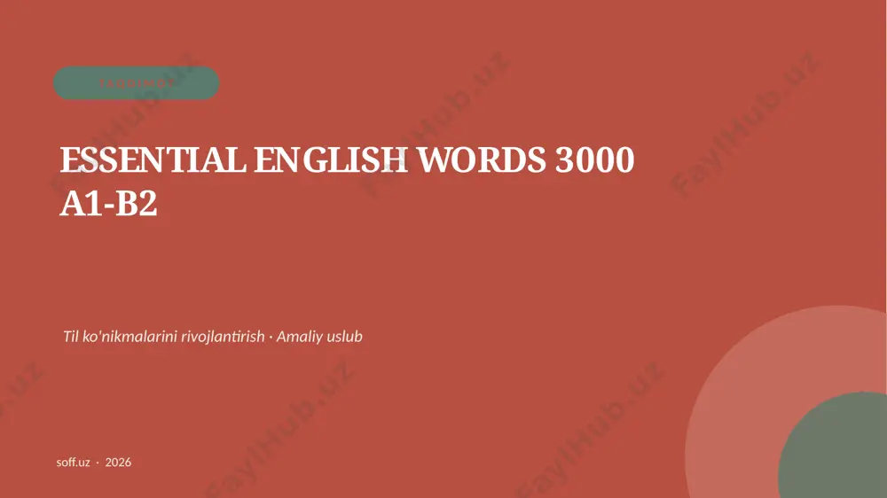 122_v2_essential_english_words_3000_a1_b2 — PPTX