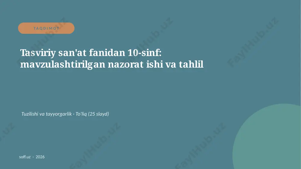 0733_v2_tasviriy_sanat_fanidan_10_sinf_mav — PPTX