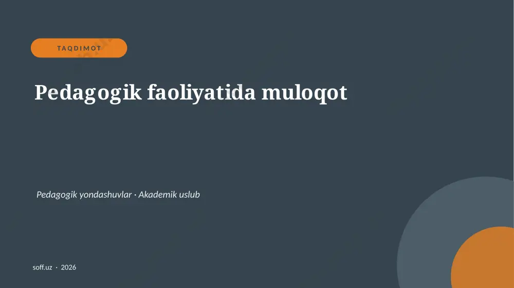 199_v1_pedagogik_faoliyatida_muloqot — PPTX