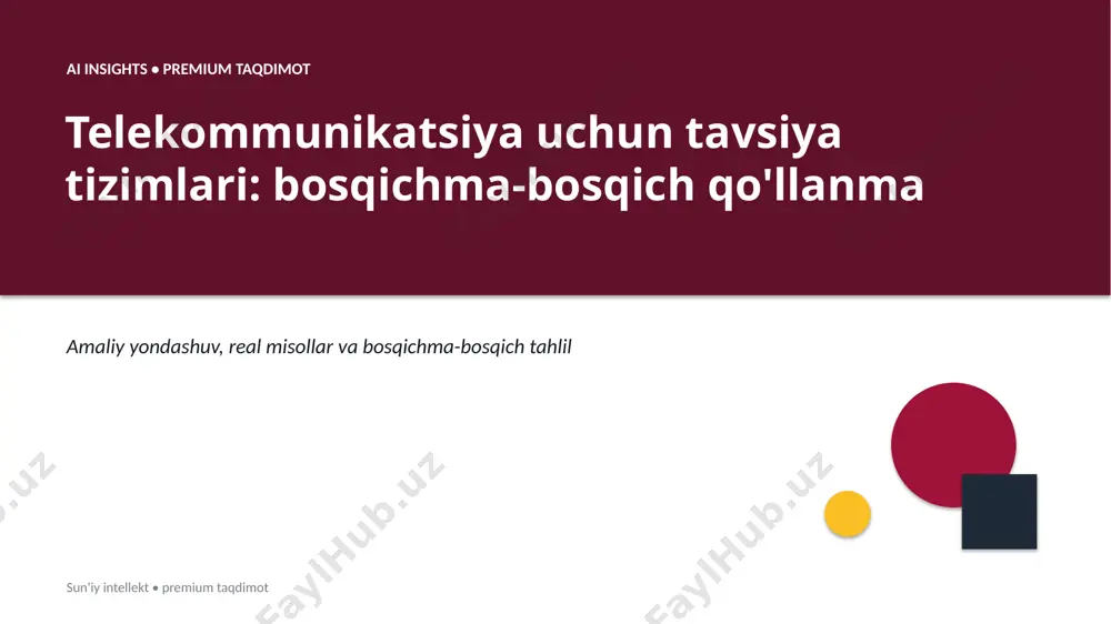 0615_telekommunikatsiya_uchun_tavsiya_tizimlari_bos — PPTX