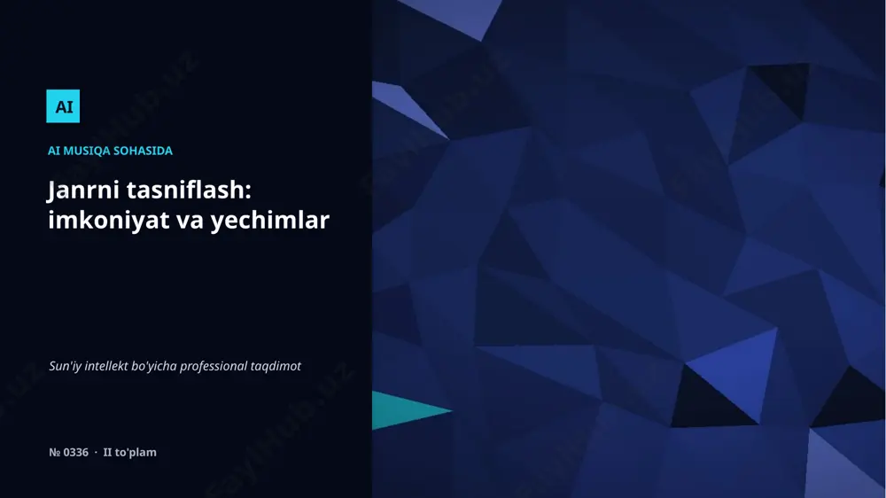 0335_janrni_tasniflash_imkoniyat_va_yechimlar — PPTX