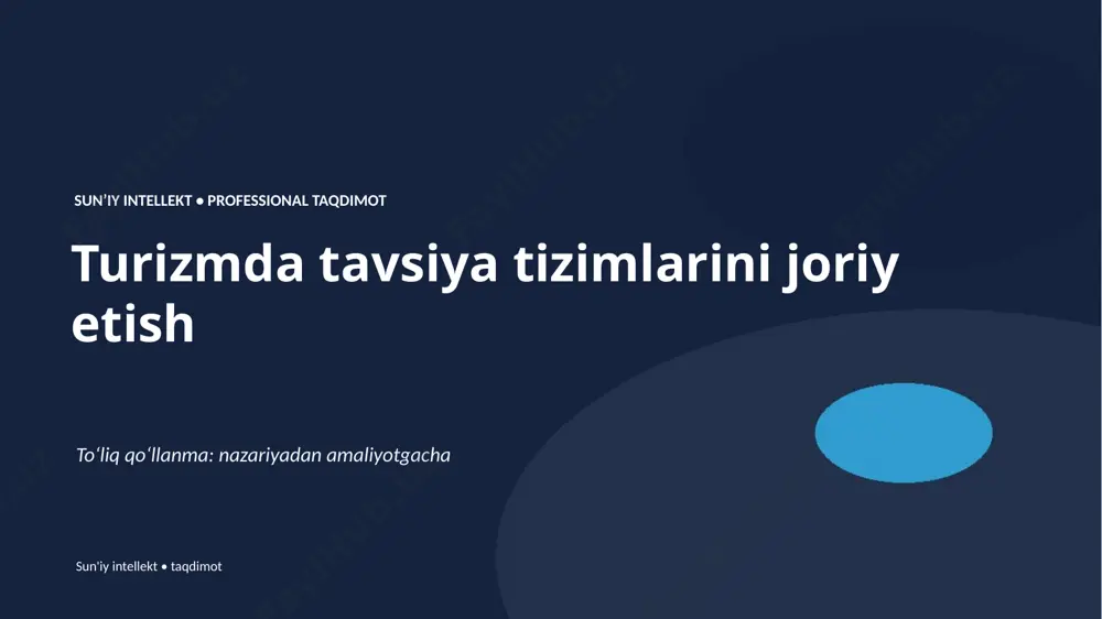 0380_turizmda_tavsiya_tizimlarini_joriy_etish — PPTX