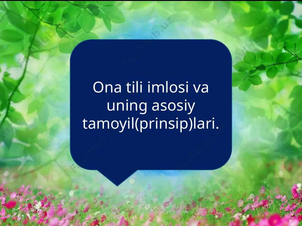 ona tili imlosi va uning asosiy tamoyil(prinsip)lari — PPTX