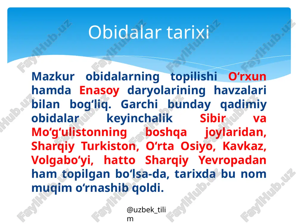 a qilinadi? @uzbek_tilim to‘nyuquq buyuk vatanparvar shaxs timsolidir. uning o‘z vatani, xoqoni, qo‘shini, xalqi bilan faxrlanishi, ularning borligidan o‘zini baxtiyor sezishi yodgorlik matniga puxta singdirilgan. to‘nyuquq haqida @uzbek_tilim «to‘nyuquq» bitiktoshi kompozitsion jihatdan yetuk asar. unda o‘ziga xos boshlanma, voqealar rivoji, xotima mavjud. shu kompozitsiyaning o‘zida ham katta badiiylik bor. bu maqsad to‘laligicha amalga oshgan. “to‘nyuquq” asari haqida @uzbek_tilim @uzbek_tilim foydalanilgan adabiyot: adabiyot [matn] 10-sinf: darslik-majmua: /boqijon to‘xliyev, bahodir karimov, komila usmonova. – toshkent: «o‘zbekiston milliy ensiklopediyasi» davlat ilmiy nashriyoti, 2017. image3.jpg /docprops/thumbnail.jpeg