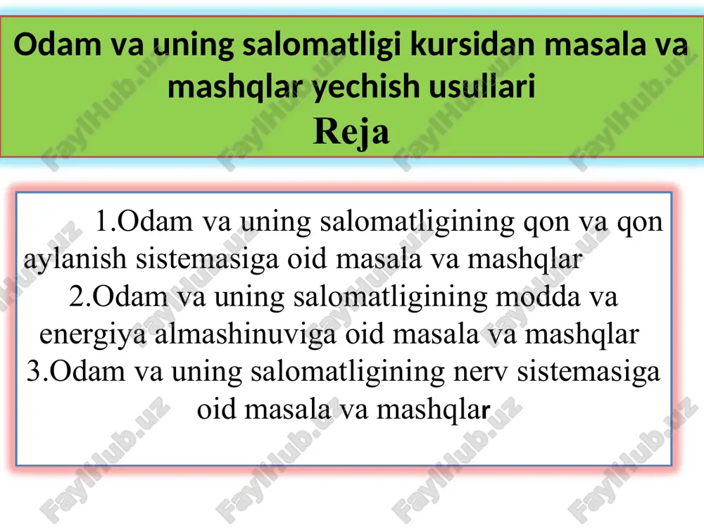 biologiyadan masala va mashqlar yechish - Page 2