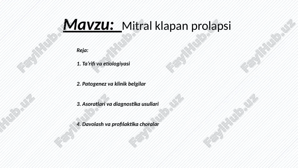 o'rtasida joylashgan. mitral qopqoq varaqalar deb ataladigan ikkita qopqoqdan iborat. odatda, varaqalar qonning bir yo'nalishda - atriumdan qorinchaga oqishini ta'minlash uchun muvofiqlashtirilgan tarzda ochiladi va yopiladi. ammo mvp bilan og'rigan bemorlarda bir yoki ikkala varaqalar kattalashgan va varaqalarni qo'llab-quvvatlovchi mushaklari juda uzun. bir tekis yopilish o'rniga, bir yoki ikkala varaqalar qulab tushadi yoki atriumga qaytib chiqadi, ba'zan esa oz miqdordagi qonning atriumga qaytib kelishiga imkon beradi. yuragingizni stetoskop bilan tinglab, shifokoringiz varaqlarning chayqalishidan kelib chiqqan "chertish" ovozini eshitishi mumkin. mvp uchun qanday xavflar bor? ba'zida mvp mitral etishmovchilik yoki mitral etishmovchilik deb ataladigan holatga olib keladi. bu nuqsonli qopqoq orqali katta miqdordagi qon orqaga oqib chiqayotganini anglatadi. mitral etishmovchilik yurak devorining qalinlashishi yoki kengayishiga olib kelishi mumkin, bu qonning teskari oqimini qoplash uchun yurakning qo'shimcha pompalanishi natijasida yuzaga keladi. ba'zida odamlarda charchash yoki nafas qisilishi paydo bo'lishiga olib keladi. mitral etishmovchilikni odatda dori-darmonlar bilan davolash mumkin, ammo ba'zi odamlar nuqsonli …