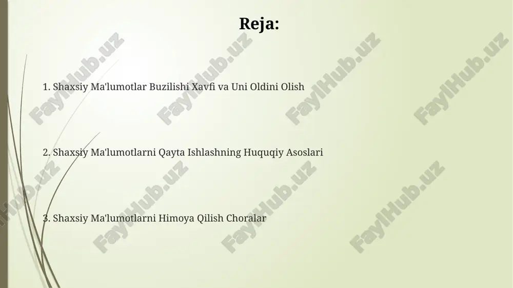 kabi kuchli usullari shaxsiy ma'lumotlarning ruxsatsiz kirishdan himoyalanishini ta'minlaydi va kiberhujumlardan himoya qiladi. shaxsiy ma'lumotlarni qayta ishlashga oid qonunchilik qonunda shaxsiy ma'lumotlarni qayta ishlashning 6 ta asosiy printsipi, jumladan, qonuniylik, maqsadga muvofiqlik va ma'lumotlarni chegaralangan miqdorda saqlash belgilab berilgan. ma'lumotlar sub'ekti o'zining shaxsiy ma'lumotlari bilan bog'liq 5 ta huquqqa, shu jumladan, o'z ma'lumotlariga kirish, ularni to'g'rilash va o'chirish huquqlariga ega. shaxsiy ma'lumotlarni qayta ishlash bo'yicha o'zbekiston respublikasining 2021-yil 21-dekabrdagi 678-sonli qonuni ma'lumotlar sub'ektlarining huquqlarini himoya qilishga qaratilgan 18 ta moddadan iborat. shaxsiy ma'lumotlarning buzilishi va javobgarlik shaxsiy ma'lumotlar buzilishi natijasida yuzaga keladigan zarar miqdori, buzilishning og'irligiga va ta'sirlangan shaxslar soniga (masalan, 1000 dan ortiq foydalanuvchi) qarab, millionlab so'mlardan milliardlab so'mgacha o'zgarishi mumkin. o'zbekistonda shaxsiy ma'lumotlarning noqonuniy ravishda oshkor etilishi yoki ishlatilishi uchun jinoyat kodeksining 146-moddasiga asosan, 5 yilgacha ozodlikdan mahrum qilish yoki katta miqdordagi jarima jazosi qo'llanilishi mumkin. ma'lumotlar buzilishi natijasida kompaniya gdpr (umumiy ma'lumotlarni himoya qilish reglamenti) yoki boshqa …