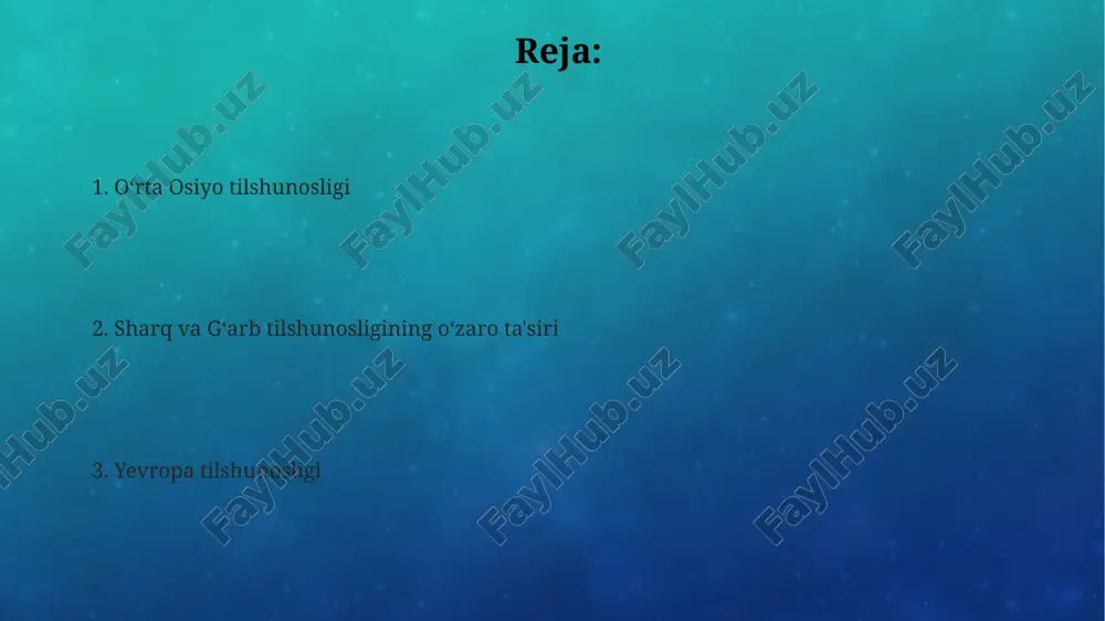 ma ekanligini ta'kidlab, uni ichki tuzilishi pogʻonaviyligi bilan tavsiflaydi: fonemaning oxirgi nuqtasi fonema (fon), mazmuniy tomondan esa sema. forobiy tilshunoslikni olti boʻlimga ajratadi: sodda soʻz, soʻz birikmasi, sodda soʻz qonunlari, soʻz birikmasi qonunlari, yozuv qonunlari va she'r tuzilishi qoidalari. har bir boʻlim oʻz ob'ektini oʻrganadi. forobiyning fikricha, inson ongining ikki turi bor: ichki (intuitiv) va tashqi (hosil qilingan). birinchisi tabiat tomonidan beriladi, ikkinchisi esa maqsadga muvofiq olinadi. alisher navoiy tilshunoslik nazariyasi navoiyning tilshunoslik nazariyasi, uning "muhokamat ul-lug'atayn" asarida 2 ta til - turkiy va fors tillarini taqqoslash orqali bayon qilingan. ushbu asarda tilshunoslikning leksikologik, grammatik va semantik masalalari yoritiladi. alisher navoiy tilshunoslik nazariyasida soʻzning ikki tomonlama - moddiy va ma'naviy mohiyatini ta'kidlaydi, soʻzning ijtimoiy funksiyasini urgʻulaydi, leksik semantika, sotsiolingvistika va tipologiya bilan bogʻliq fikrlar bildiradi. navoiyning "muhokamat ul-lug'atayn" asari tilshunoslik tarixida 5 ta asosiy bo'limni: fonetika, morfologiya, sintaksis, leksikologiya va semantikani qamrab oluvchi ilk ensiklopedik lug'at sifatida e'tirof etiladi. yangi …